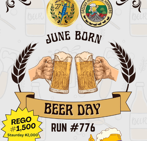Monthly Beer-Day Run flyer