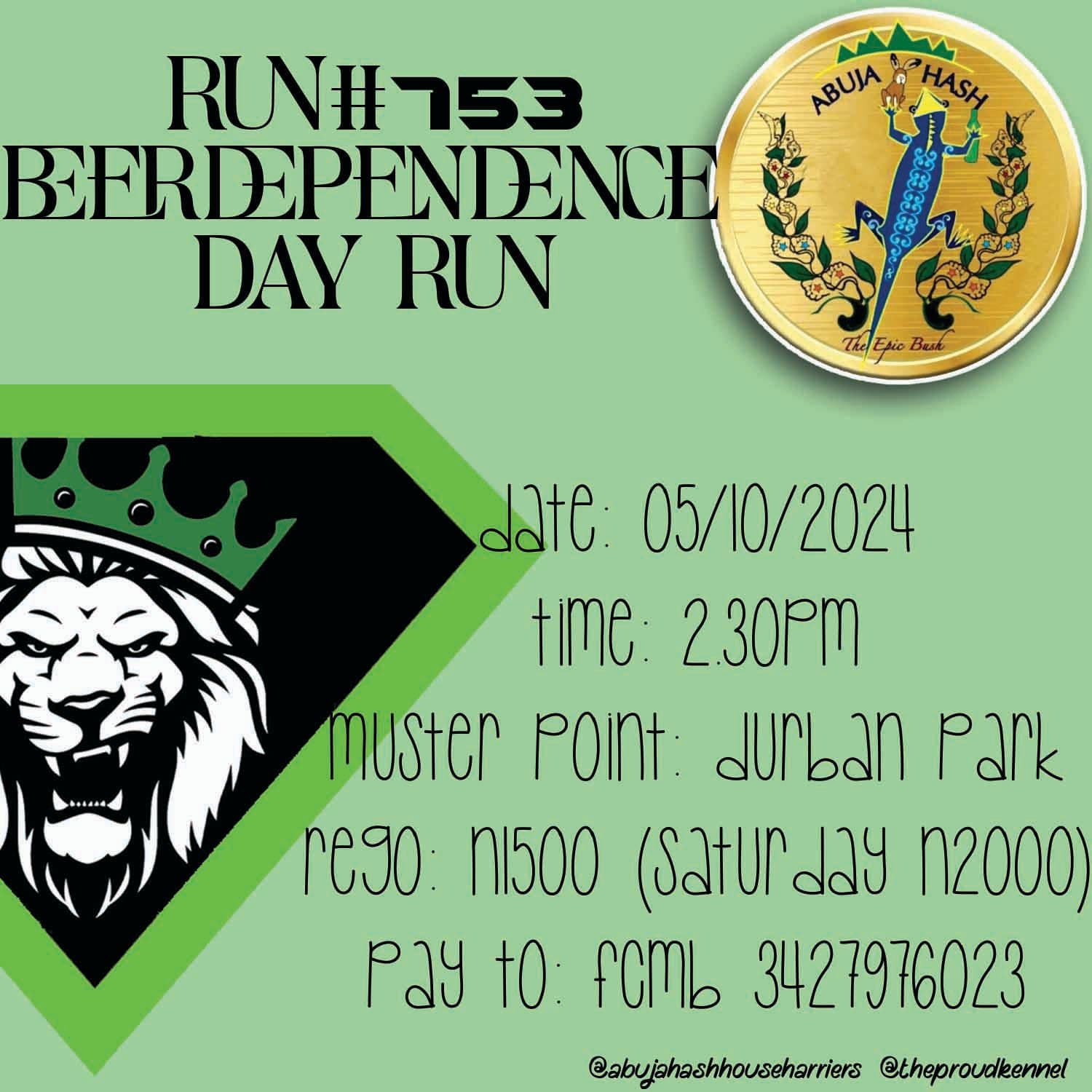 Beerdependence Day Run flyer